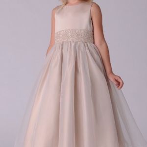Champange Flowergirl Dress